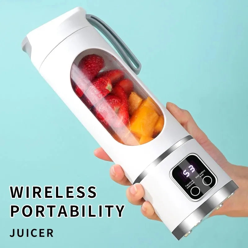 2025 Mini Electric Juicer Cup – Ice Crusher, 450ml, USB Rechargeable