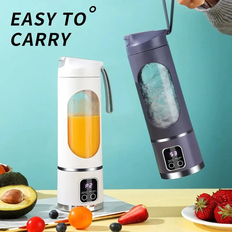 2025 Mini Electric Juicer Cup – Ice Crusher, 450ml, USB Rechargeable