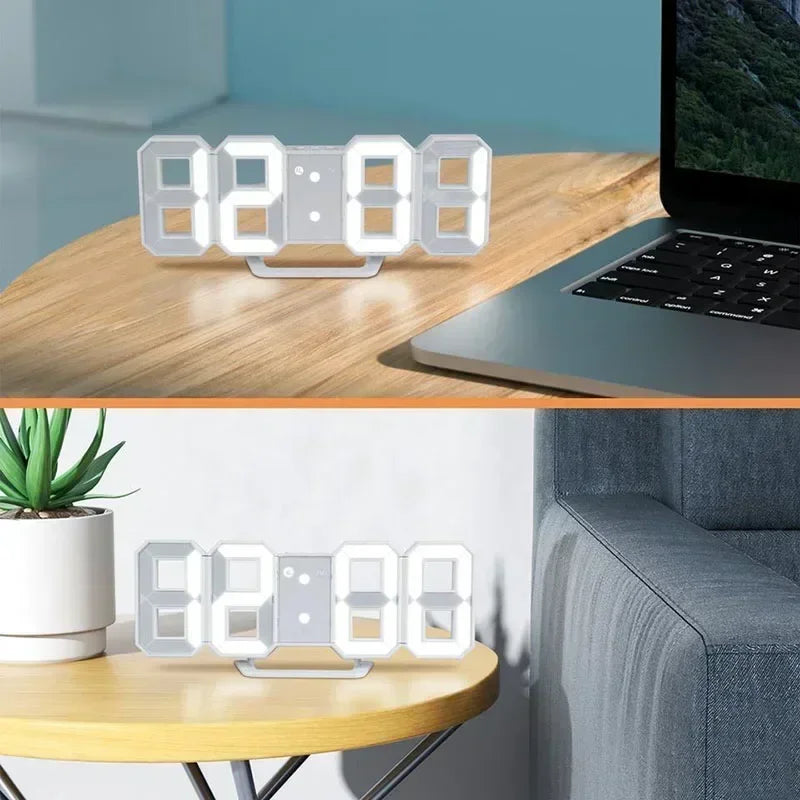 3D LED Digital Clock – Wall or Desk Display with Alarm & Temperature
