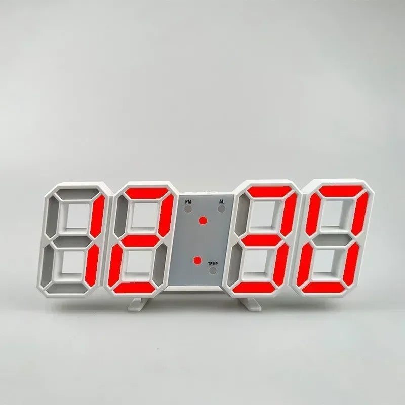 3D LED Digital Clock – Wall or Desk Display with Alarm & Temperature