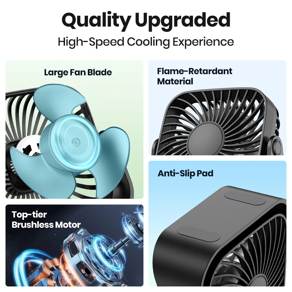 TOPK 4” USB Mini Portable Fan