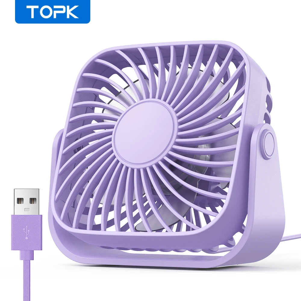 TOPK 4” USB Mini Portable Fan