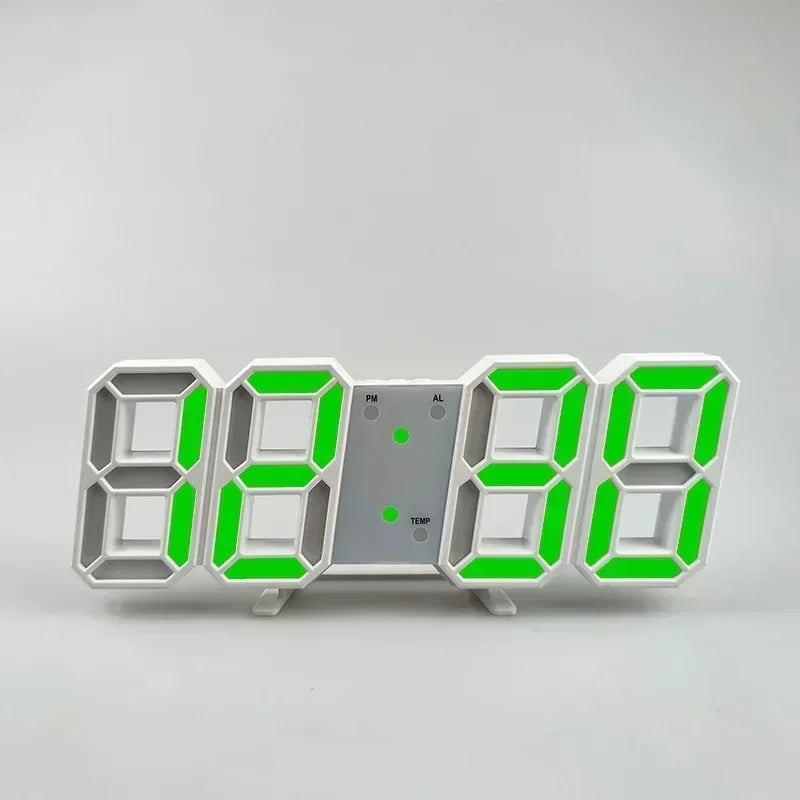 3D LED Digital Clock – Wall or Desk Display with Alarm & Temperature
