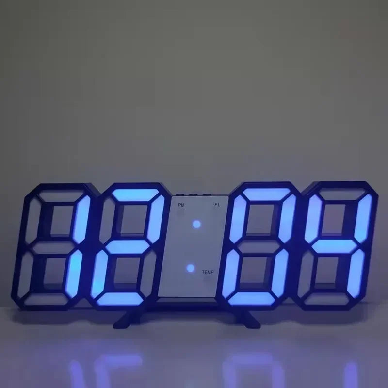 3D LED Digital Clock – Wall or Desk Display with Alarm & Temperature
