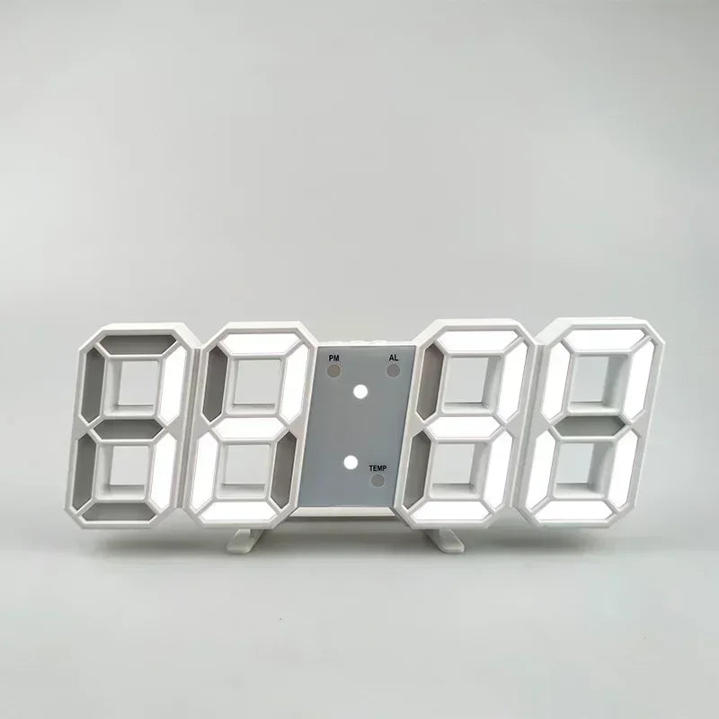 3D LED Digital Clock – Wall or Desk Display with Alarm & Temperature