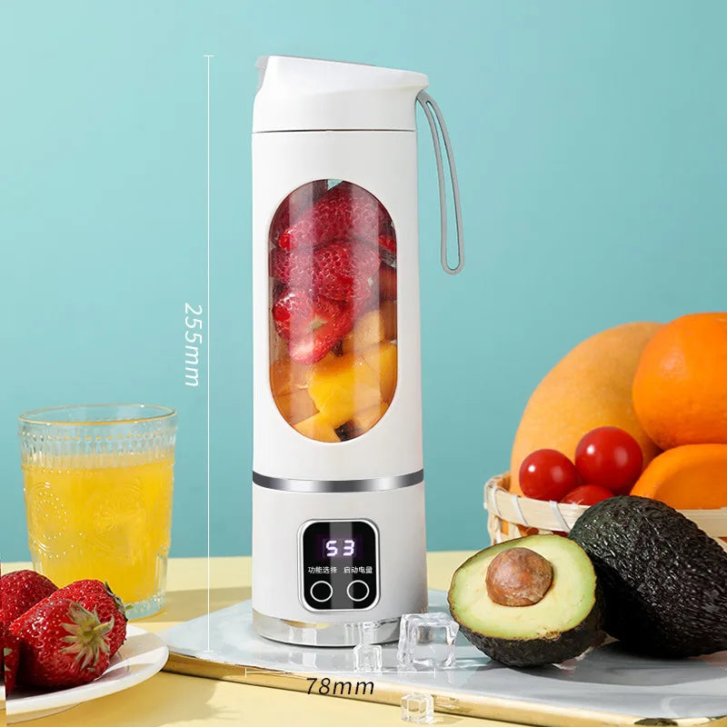 2025 Mini Electric Juicer Cup – Ice Crusher, 450ml, USB Rechargeable