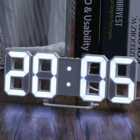 3D LED Digital Clock – Wall or Desk Display with Alarm & Temperature