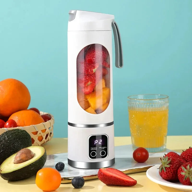 2025 Mini Electric Juicer Cup – Ice Crusher, 450ml, USB Rechargeable